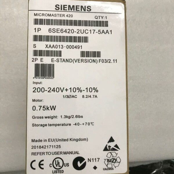 非标价鍙橀鍣�6SE6420-2UC17-5AA1 璁环议价