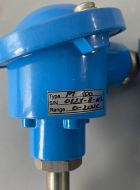 议价PT100温度传感器，型号PT100，量程0-200℃，蓝色议价