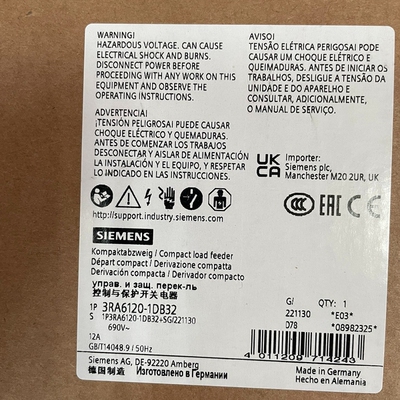 3RA6120-1DB32  SIRIUS 紧凑型负荷馈线议价