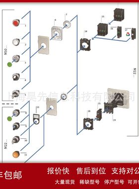 Eaton伊顿穆勒moellerM22S-DR-G-X1按钮指示灯全新原装正品