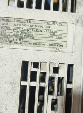 议价安川变频器主板，型号CIMR-F7B43P7，输入AC3PH议价