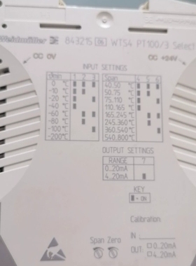 魏德米勒843215 WTS4 PT100/3 Select
