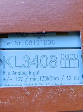 议价KL3408倍福BECKHOFF8路模拟量输入模块实物拍摄实维修
