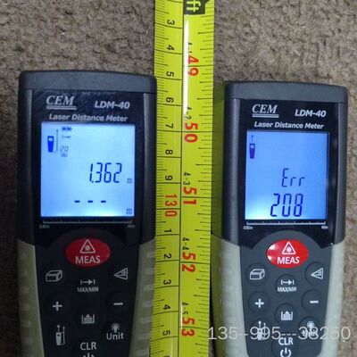 激光测距仪CEM 华盛昌LDM-40面积角度距离40m详谈