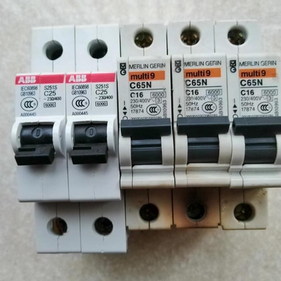 ABB S25S和MERLIN GERIN C65N断路器，【议】