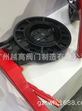 UPVC/PVC耐酸碱塑料手柄对夹蝶阀DN50 65 80 100 125 150 200MM