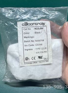 出c3controls黑色防水按钮，型号N22LB详谈
