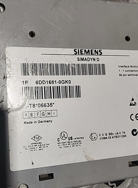 SIMADYN D接口模块，型号6DD1681-0GK【议】