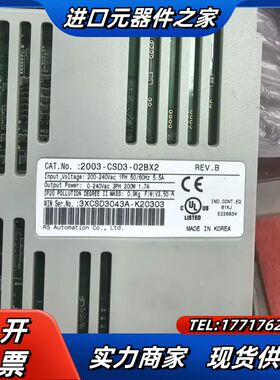 伺服电机2004-RZ02BA1AN3，200W功率议价