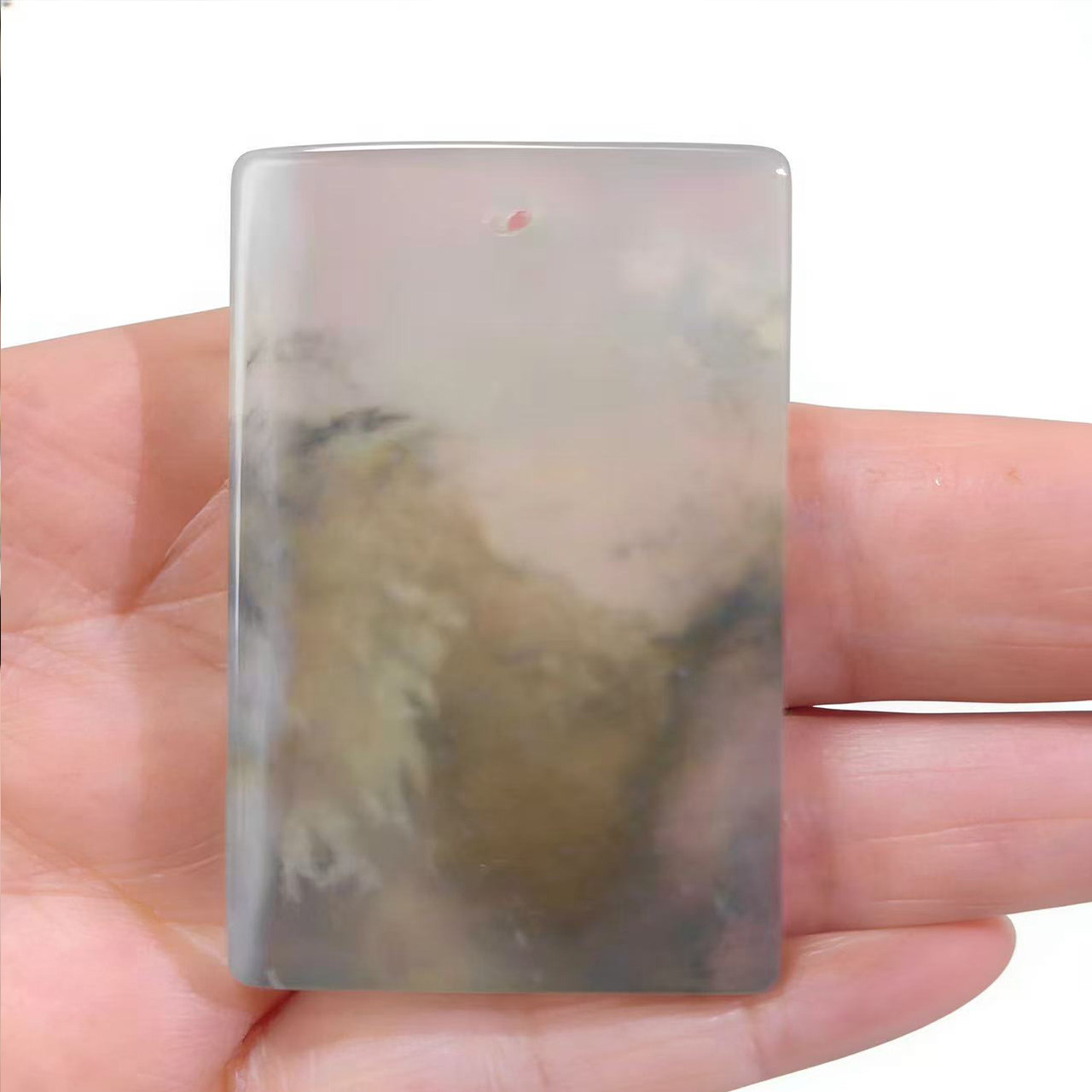 岫玉水墨无事牌，原180，现漏70