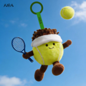 毛绒挂件钥匙扣潮流可爱玩偶玩具 全运会纪念款 八斤八 网球仔