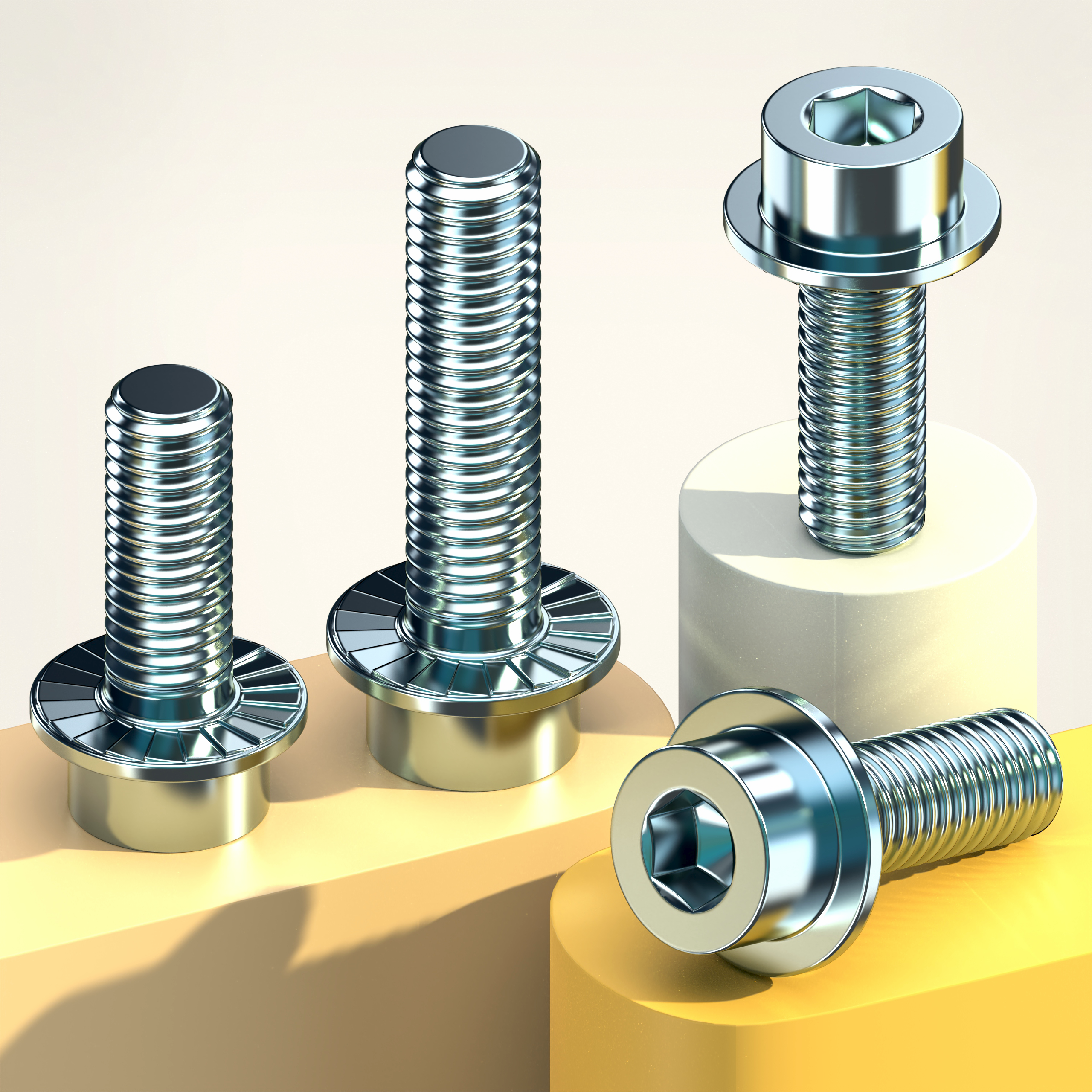 8.8级法兰面带齿螺栓DIN251