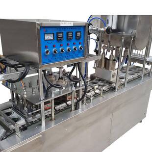 老豆腐灌装封盒机快餐盒包装机锁鲜盒2孔自动内酯豆腐灌装封口机