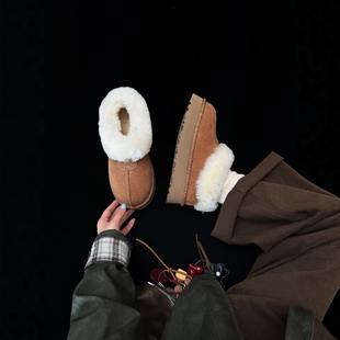 LittleFish ｜【厚底塔茨特】羊皮毛一体雪地靴真皮真毛增高保暖