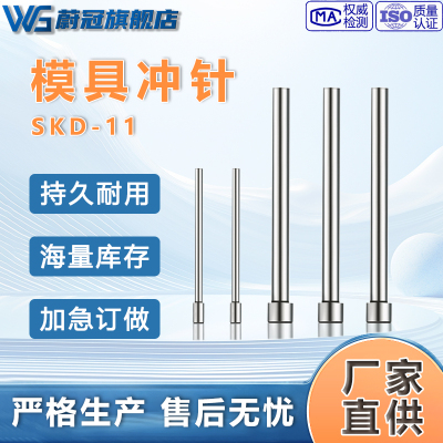SKD-11模具冲针T型冲头1.0-20冲孔冲针五金顶针非标定订做配件