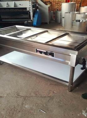 不锈钢保温台快餐售饭台带玻璃罩电热保温柜台式dingzhi电加热