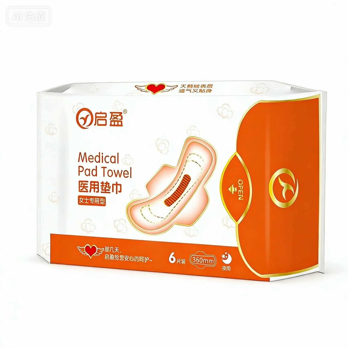 启盈医用垫巾启盈医用卫生巾护理垫姨妈巾夜用