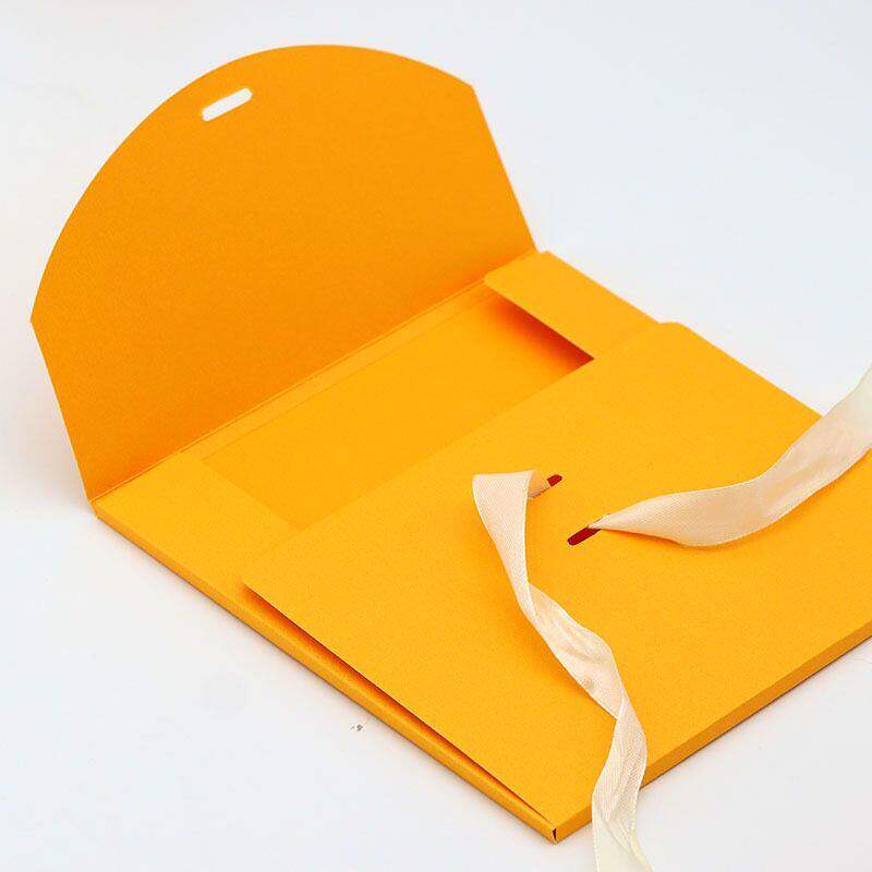 内衣包装盒丝带信封简约包装加厚西式丝巾套珠光纸信封贺卡明信片