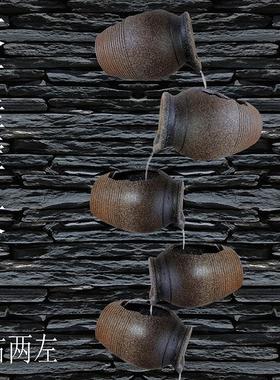 DIY自创流水墙造景贴墙挂壁仿陶流水罐鱼池鱼缸循环水幕墙户外庭