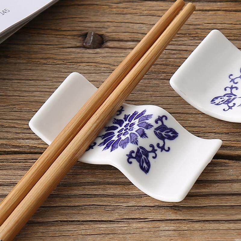 10个装筷架两用青花瓷筷子架餐桌筷架托筷枕陶瓷汤匙筷枕中式摆台,餐饮具,餐具笼/架,淘宝优惠券,粉丝福利购,淘宝优惠卷