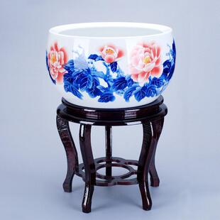 高脚瓷器花瓶木底座各种摆件花盆盆景鱼缸底座中花架