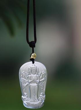 琉璃摩利支天吊坠挂件本命菩萨佛像挂饰项炼随身佛八臂观音佛牌