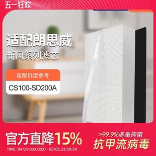 适配万科小区朗思威天花新风滤芯YG0904/CS100-SD200A高效过滤网