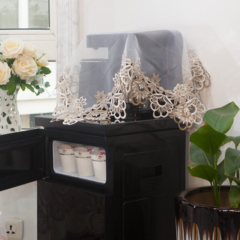 茶吧机罩盖巾立式饮水机罩防灰防虫防尘盖布网纱装饰桌布蒙布