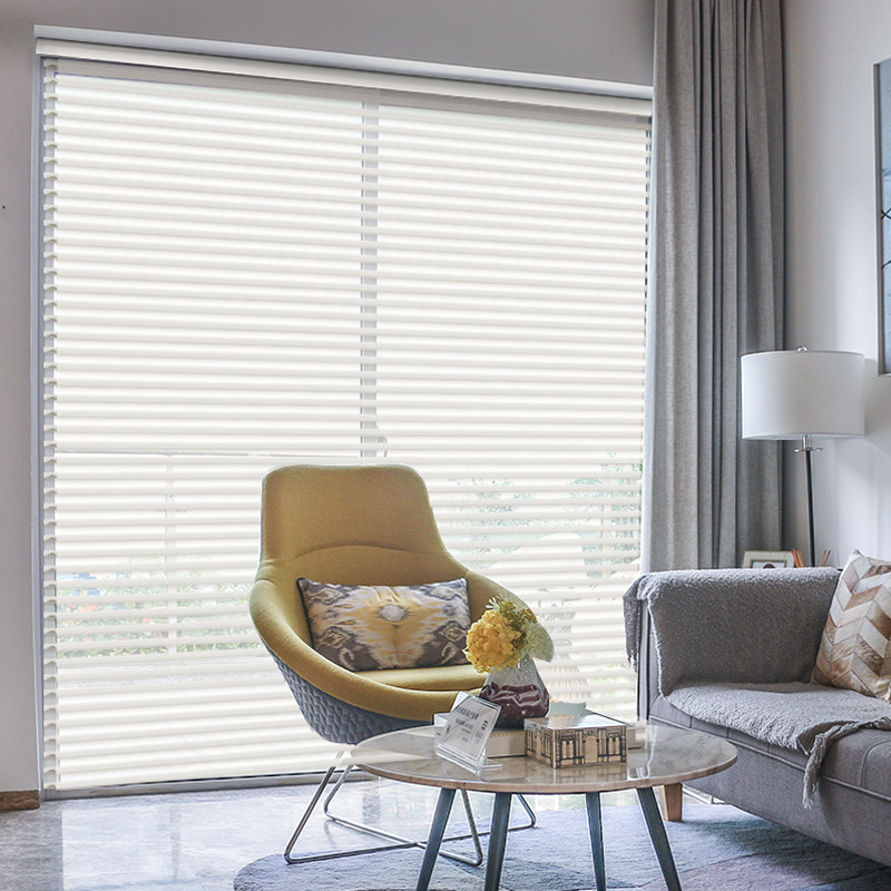 韩式香格里拉帘柔纱帘遮阳遮光书房客厅卧室飘窗百叶窗帘办公卷帘