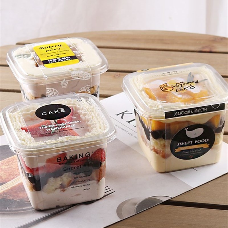 冰粉专用碗方形果冻慕斯杯豆乳木糠冰淇淋千层蛋糕酸奶提拉米苏水