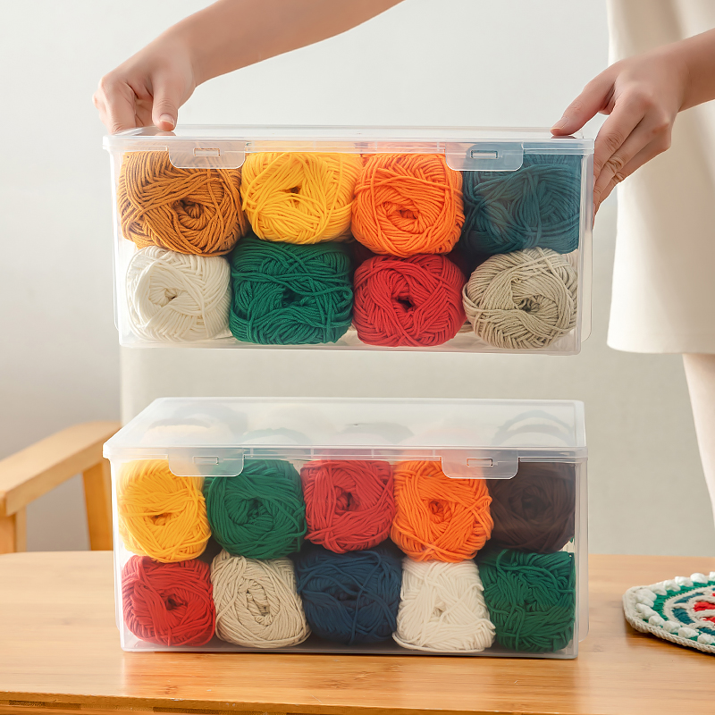 手工钩针编织毛线收纳层架牛奶棉5股4股萌娃蜜糖线展示柜桌面置物