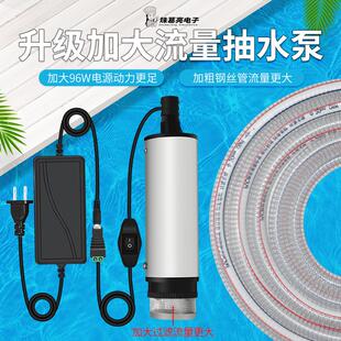 220V小型微型抽酒泵抽油泵抽水泵换水泵不锈钢潜水泵小号家用软管