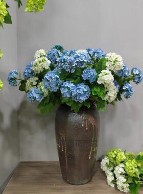 仿真3头木绣球网红面雪球花客厅摆83208放假花装家居球饰花店婚庆