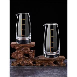 家用饭店用白酒分酒器套装100毫升量酒器小号玻璃洋酒红酒分酒壶