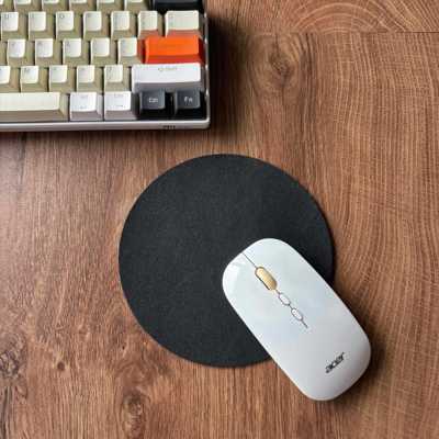 小尺寸圆形纯色鼠标垫皮革键盘办公桌垫笔记本移动鼠标垫