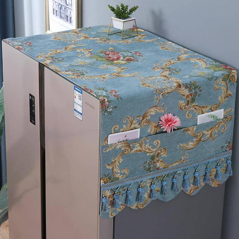 冰箱防尘罩盖布冰柜2025新款防油盖巾双开门上方遮挡帘顶部散热型