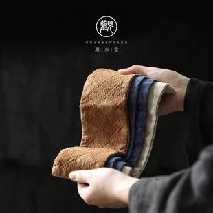 栖凤居吸水棉麻茶巾中式喝茶茶壶垫布功夫茶席茶垫禅意茶道配件