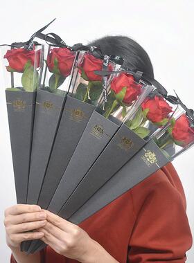 单支玫仿真妇女节花送女友送花老91711师假花公司瑰活动七夕束节