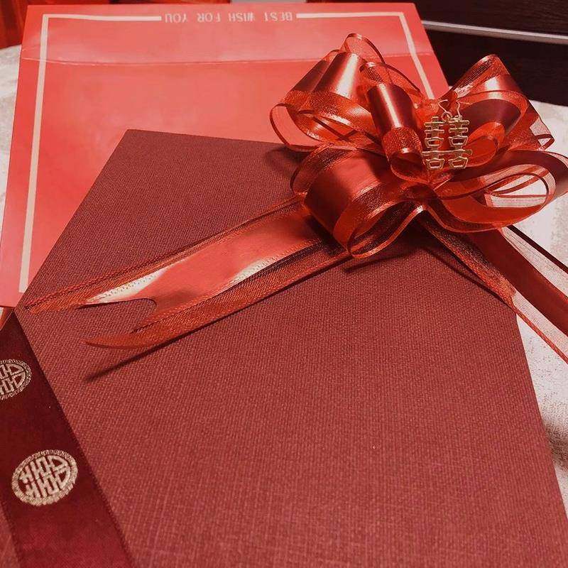 蝴蝶结拉花丝带大号礼盒书本包装彩带订婚嫁妆四件套婚车装饰拉花