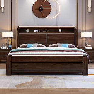 501床紫金檀木实木榫卯床1.8家用双人主卧大床1.5单人床组合开单5