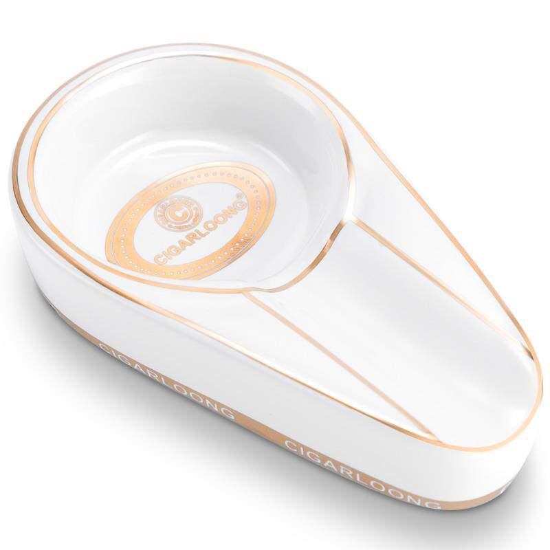 雪茄烟灰缸小号装饰个性创意时尚便携式单支雪茄灭烟器精美陶瓷