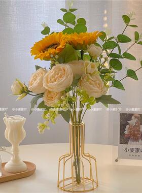 北欧向葵牡丹桌仿真花假花室内客厅31344装饰摆花件餐花日摆设干