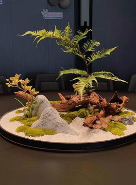 永大生档苔藓微景观餐桌高装饰64624摆花件客厅酒店会所酒店圆桌