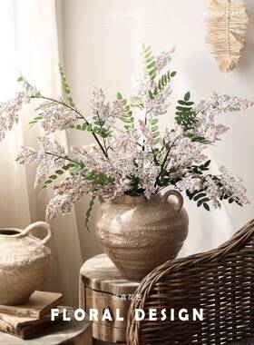 槐树06513花真法式自然单枝假花室内家居装仿饰风摄影道具大枝