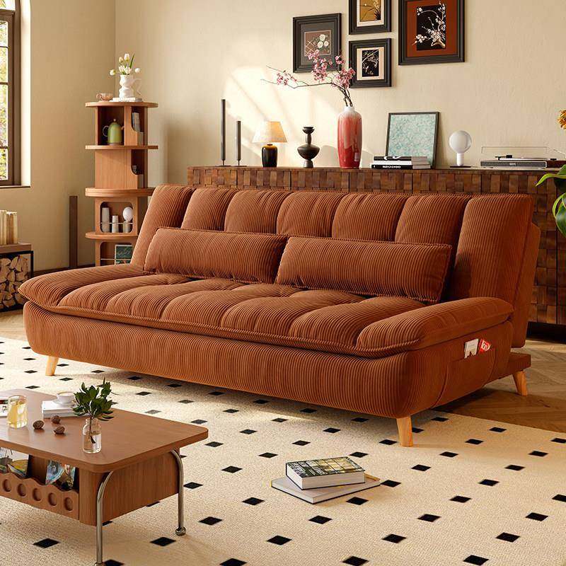 政府补贴法式复古风功能灯芯绒可折叠双人两用现代简约客厅沙发床