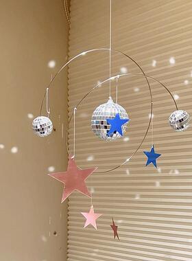 迪斯科球灯挂09459星星夜空反光装饰饰摆件饰手工diy材礼物客料吊