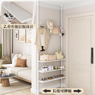 顶天立地不占空间的挂衣架门口过道鞋柜入户玄关隔断门后窄置物架