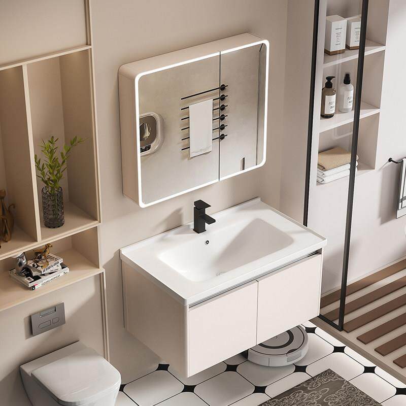 新款加厚蜂窝铝浴室柜组合卫生间洗漱台陶瓷一体洗手洗脸盆柜40宽