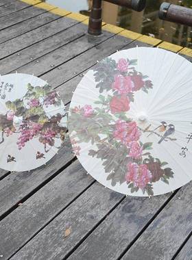 小纸伞古典牡丹梅花你迷园幼儿中31388小号装饰伞道具伞国风儿童