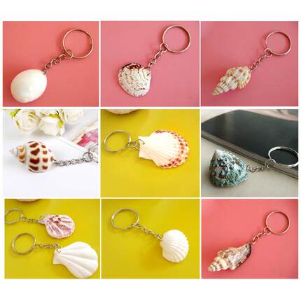 贝壳海螺工艺品钥71051链匙钥创匙扣摊热卖挂件货源地个性意钥匙